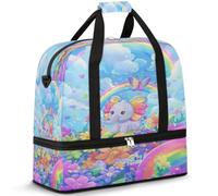 Sac de voyage pliable et séparé, avec motif de fleur, éléphant, papillon, pour homme et femme, sac fourre-tout de 47 l pour sport, gym, yoga, couleur, 47 L, Organiseur de sac