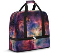 Sac de voyage pliable Galaxy Universe Nebula Cloud pour homme et femme - Sac de sport pliable avec compartiment à chaussures, multicolore