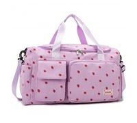 Sac de Voyage Pliable Grande Capacité, Sac de Sport Femme avec Compartiment à Chaussures et Poches Humides Imperméables, 20-35L (Violet)