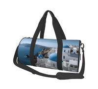 Sac de voyage pliable Grèce avec imprimé Maison Blanche, sac de sport, sac de week-end pour femme, grand sac fourre-tout pour le sport et les voyages