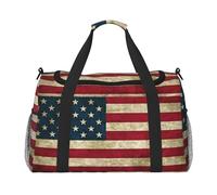 Sac de voyage pliable imperméable léger avec bandoulière Motif drapeau américain