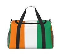 Sac de voyage pliable imperméable léger avec bandoulière Motif drapeau de la Côte d'Ivoire