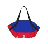 Sac de voyage pliable imprimé drapeau du Cambodge sac de voyage imperméable matelas de camping pour parc extérieur plage
