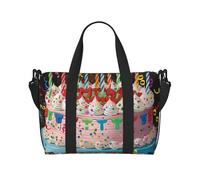 Sac de voyage pliable imprimé karaté pour homme, sac de sport, sac de week-end en plein air, sac fourre-tout de voyage, fitness, pauses courtes pour homme et femme, Big Cake Happy Birthday, One Size