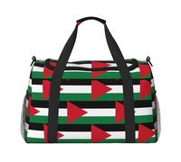 Sac de voyage pliable Palestine Flag1 - Sac fourre-tout pour les escapades du w nd, les voyages spontanés, noir, taille unique, Noir/blanc, One Size