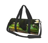 Sac de voyage pliable pour le week-end, sac de nuit, deux grenouilles vertes, sac de sport, sac de sport, sac de sport, sac de sport léger pour homme et femme, noir, taille unique, Noir , Taille