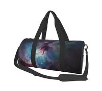 Sac de voyage pliable pour le week-end, sac de nuit, nébuleuse de l'espace avec grappe, sac de sport, sac de sport, sac de sport, sac de sport léger pour homme et femme, noir, taille unique, Noir