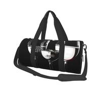 Sac de voyage pliable pour le week-end, sac de nuit pour verres à vin, sac de sport, sac de sport, sac de sport, sac de sport, sac de transport léger pour homme et femme, noir, taille unique, Noir