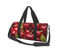 Sac de voyage pliable pour le week-end, sac de voyage, cerises rouges, sac de sport, sac de sport, sac de gym de grande capacité, sac de week-end, sac de nuit, sac à main léger pour homme et femme