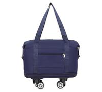 Sac de voyage pliable - Sac de voyage extensible à roulettes pivotantes - Sac de week-end pliable pour voyage, noir foncé, 40x30CM/15.7X11.8IN