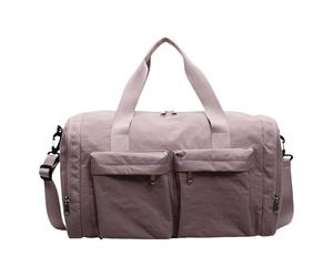 Sac de voyage pliable - Solution de déplacement - Matériau léger, économique, compact, confortable, pliable - Sac de courses portable avec poignée portable - Hôpital, randonnée sportive, voyage, Rose