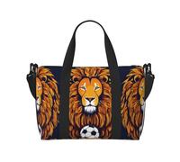 Sac de voyage polyvalent imprimé lion, le compagnon pour les voyages d'affaires et personnels, noir, One Size