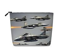 Sac de voyage polyvalent pour avions de combat - Grande capacité - Trousse de toilette à fermeture éclair, Noir , Taille unique, Trousse de toilette