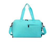 Sac De Voyage Portable 1 pièces Solide Oxford Filature Produit Sac De Voyage Grande Capacité Multifonctionnel Décontracté À Bandoulière Doux Polonais pour Un Week-End(Blue)