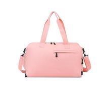 Sac De Voyage Portable 2 pièces polochons de Voyage Souples Solide Oxford Produit Filature Sac Grande capacité Multifonctionnel décontracté à bandoulière Doux pour Un Week-End(Pink)