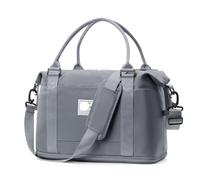 Sac de Voyage Portable de Grande capacité for Femmes, 2 pièces, Bagages de Fitness Court Voyage d'affaires pouvant être réglés, Tige de Traction for Le Rangement(Dark Gray)