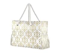 Sac de voyage portable de luxe doré avec poches latérales Sac fourre-tout portable avec porte-gobelets sur le côté