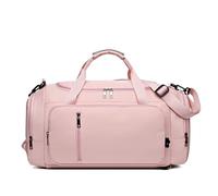 Sac De Voyage Portable Fitness Gym Sac De Voyage À Main Sport Femmes Hommes Sec Chaussures Humides Poche Unique Épaule Bandoulière Natation Yoga Dos Polochon pour Un Week-End(Pink)