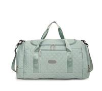 Sac De Voyage Portable Sac de Voyage en Textile Oxford à Fermeture éclair, Grande capacité, Couleur Unie, Sac bandoulière Simple, Doux et Polyvalent, 1 pièces pour Un Week-End(Light Green)