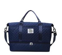 Sac De Voyage Portable Sac de Voyage en Textile Oxford Couleur Unie, 2 pièces, Sac à bandoulière décontracté avec Fermeture éclair, Style Doux et Polyvalent, polochons pour Un Week-End(Deep Blue)