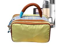 Sac de voyage pour articles de toilette | Sac portable pour événements du stade : sac de toilette à carreaux avec fermeture éclair pour le festival, les concerts scolaires de vacances à l'aéroport du
