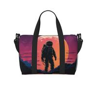 Sac de voyage pour articles personnels, sac à main, sac de sport, sac à main léger, imperméable, sac de sport, sac de sport cool astronaute, sac de week-end pour homme et femme, Noir , Taille unique,