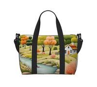 Sac de voyage pour articles personnels, sac à main, sac de sport, sac de sport, sac de sport, style de vie campagne, sac de week-end pour homme et femme, noir, taille unique, Noir , Taille unique