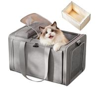 Sac De Voyage pour Chien | Organisateur De Transport pour Chaton avec Doublure Intérieure Amovible - Sac Portable À Côtés Souples Chats - pour Usage Intérieur Et Extérieur pour Voiture Randonnée