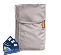 Sac de voyage pour cou - porte-documents à cou, organisateur anti-vol imperméable pour billets de téléphone portable, utilisation quotidienne de l'aéroport, gris, riferimento alla descrizione, Se