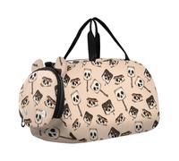 Sac de voyage pour enfants avec compartiment à chaussures, motif guimauve, fantôme