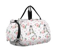Sac de voyage pour enfants avec compartiment à chaussures Motif pingouin aquarelle