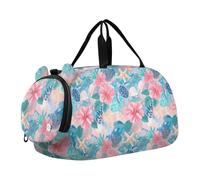 Sac de voyage pour enfants avec compartiment à chaussures Motif tortue étoile de mer corail