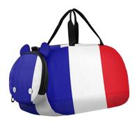 Sac de voyage pour enfants, garçons et filles | Sac de sport pour soirée pyjama avec compartiment à chaussures Drapeau des terres australes et antarctiques françaises