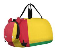 Sac de voyage pour enfants, garçons et filles | Sac de sport pour soirée pyjama avec compartiment à chaussures Drapeau national de Guinée-Bissau