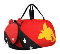 Sac de voyage pour enfants, garçons et filles | Sac de sport pour soirée pyjama avec compartiment à chaussures Motif drapeau national de Papouasie-Nouvelle-Guinée