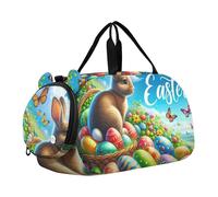 Sac de voyage pour enfants Motif fleurs de citron, Joyeuses Pâques Œufs de lapin Papillons Fleurs, Classique