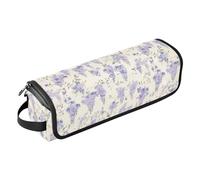 Sac de voyage pour femme avec coussinet résistant à la chaleur et à la poussière pour fer à lisser et fer à friser Crème Violet clair