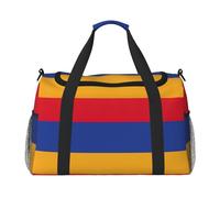Sac de voyage pour femme et homme Motif drapeau de l'Arménie, Noir , Taille unique
