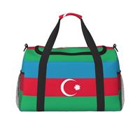 Sac de voyage pour femme et homme Motif drapeau de l'Azerbaïdjan, Noir , Taille unique
