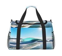 Sac de voyage pour femme et homme Motif vague de ciel transparent, Noir , Taille unique