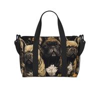 Sac de voyage pour femme et homme - Sac de sport - Trois bouledogues français - Sac de voyage étanche avec bandoulière