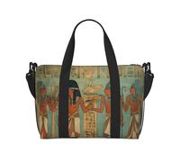 Sac de voyage pour femme et homme - Sac de week-end - Sac de sport pour femme en Égypte ancienne - Sac de voyage à main - Sac de voyage étanche avec bandoulière - Noir - Taille unique, Noir , Taille