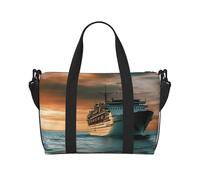 Sac de voyage pour femme et homme - Sac de week-end - Sac de sport - Sac de voyage pour bateau de croisière - Sac de voyage étanche avec bandoulière - Noir - Taille unique, Noir , Taille unique