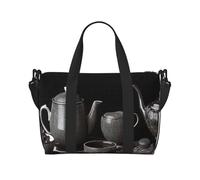 Sac de voyage pour femme, grand sac de week-end, sac de sport pour homme, sac fourre-tout à main, sac de thé noir pour les essentiels de voyage