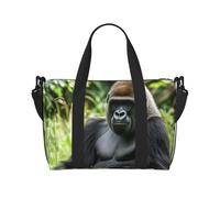 Sac de voyage pour femme, grand sac de week-end, sac de sport pour homme, sac fourre-tout à main, sac fourre-tout Gorilla in the Grass pour les essentiels de voyage