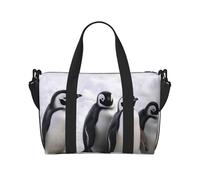 Sac de voyage pour femme, grand sac de week-end, sac de sport pour homme, sac fourre-tout à transporter, jeunes pingouins avec sac de neige pour essentiels de voyage