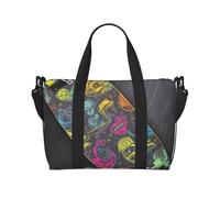 Sac de voyage pour femme, grand sac de week-end, sac de sport pour homme, sac fourre-tout graffiti pour skateboard, bagage pour essentiels de voyage