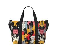 Sac de voyage pour femme, grand sac fourre-tout de week-end, sac de gym, sac d'hôpital pour maman, noir, One Size