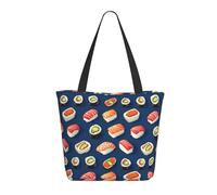 Sac de voyage pour femme - Léger - Coloré - Motif Sushi Boule de riz - Sac à bandoulière pour infirmière - Sac de plage pour femme - Grand sac à main avec fermeture éclair