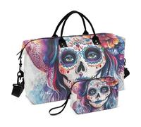 Sac de voyage pour femme Mexican Day of Dead Beautiful Lady Sac de voyage Sac de sport Sac de sport avec trousse de toilette pour salle de sport étanche